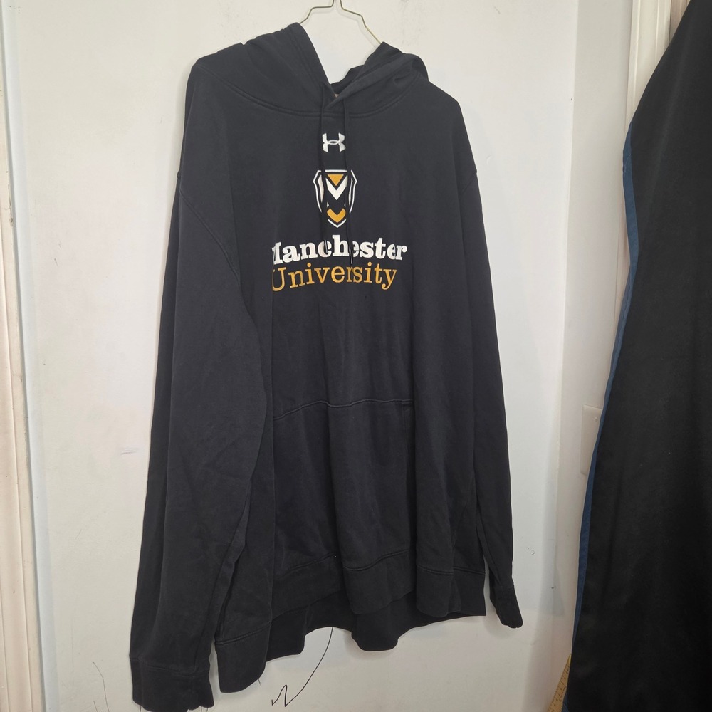 Under Armour Manchester University Hoodie Mens 4XL Black Pullover‎ Sweatshirt